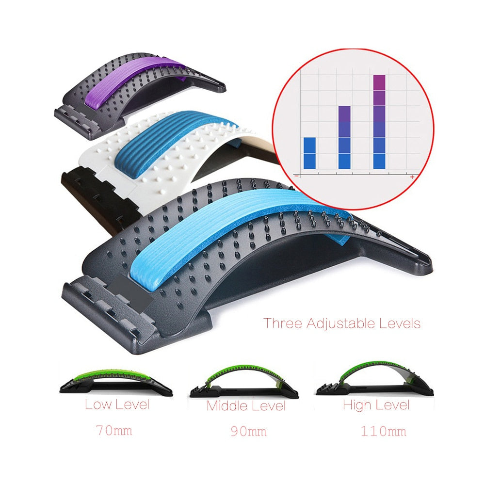 Stretch Equipment Back Massager Stretcher Fitness Lumbar Support Relaxation Mate Spinal Pain Relieve Chiropractor Messager