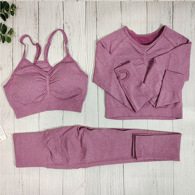 Yoga Clothing Set Sports Suit Women Sportswear Sports Outfit Fitness Set Athletic Wear Gym Seamless Workout Clothes For Women