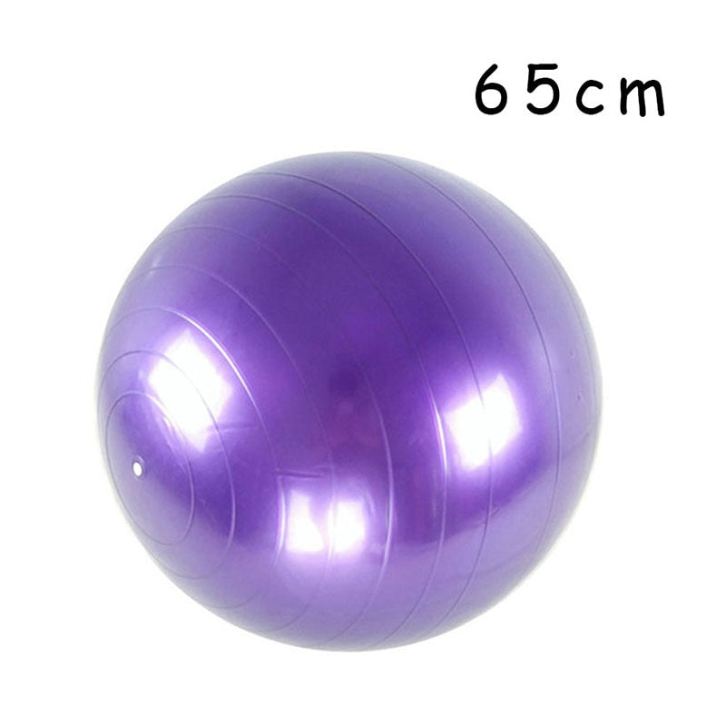 PVC Glossy Fitness Balls Yoga Ball Thickened Explosion-proof Exercise Home Gym Pilates Equipment Balance Ball 45cm/55cm/65cm/75cm/85cm