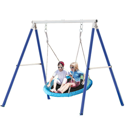 Metal Swing Stand With Saucer Outdoor Playground Metal Swing Set For Kids Outdoor Play Equipment