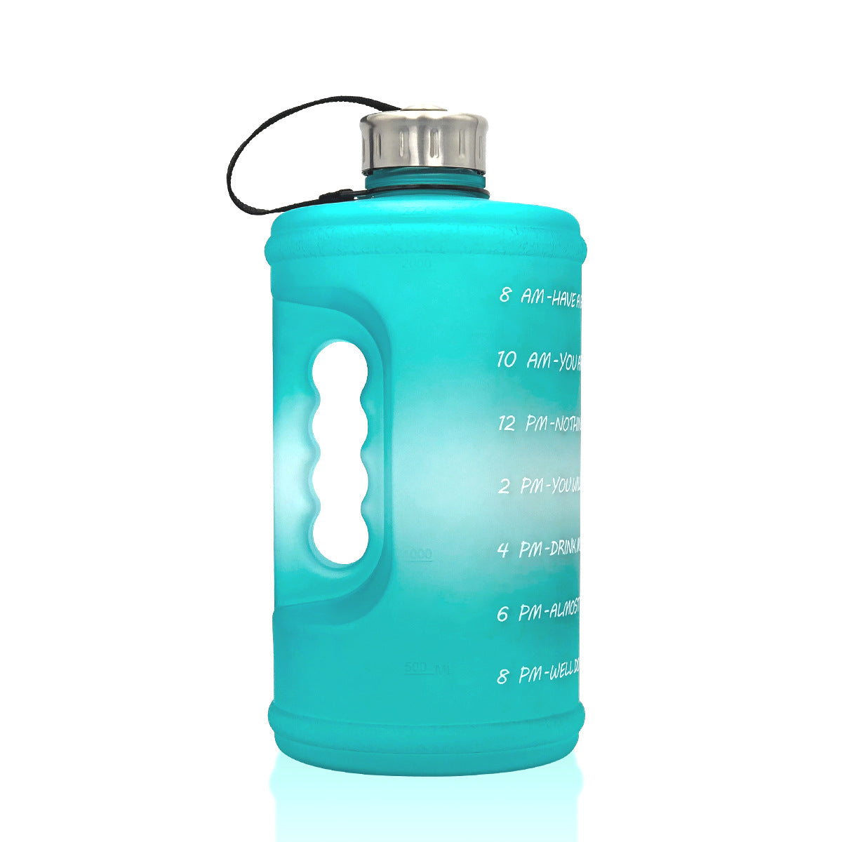 2.2L Sports Water Bottle Gradient Plastic PETG Gym Large Capacity Outdoor Space Cup Water Bottle