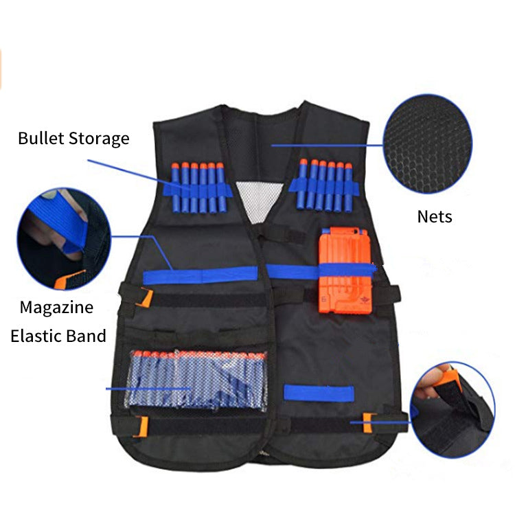 Toy Suit for Nerf Gun Tactical Equipment Bullet Magazine Gif