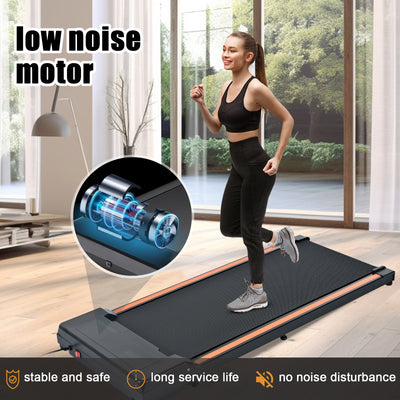 300 pound capacity desktop treadmill for home and office use, portable treadmill with 0.6 to 3.8 miles per hour