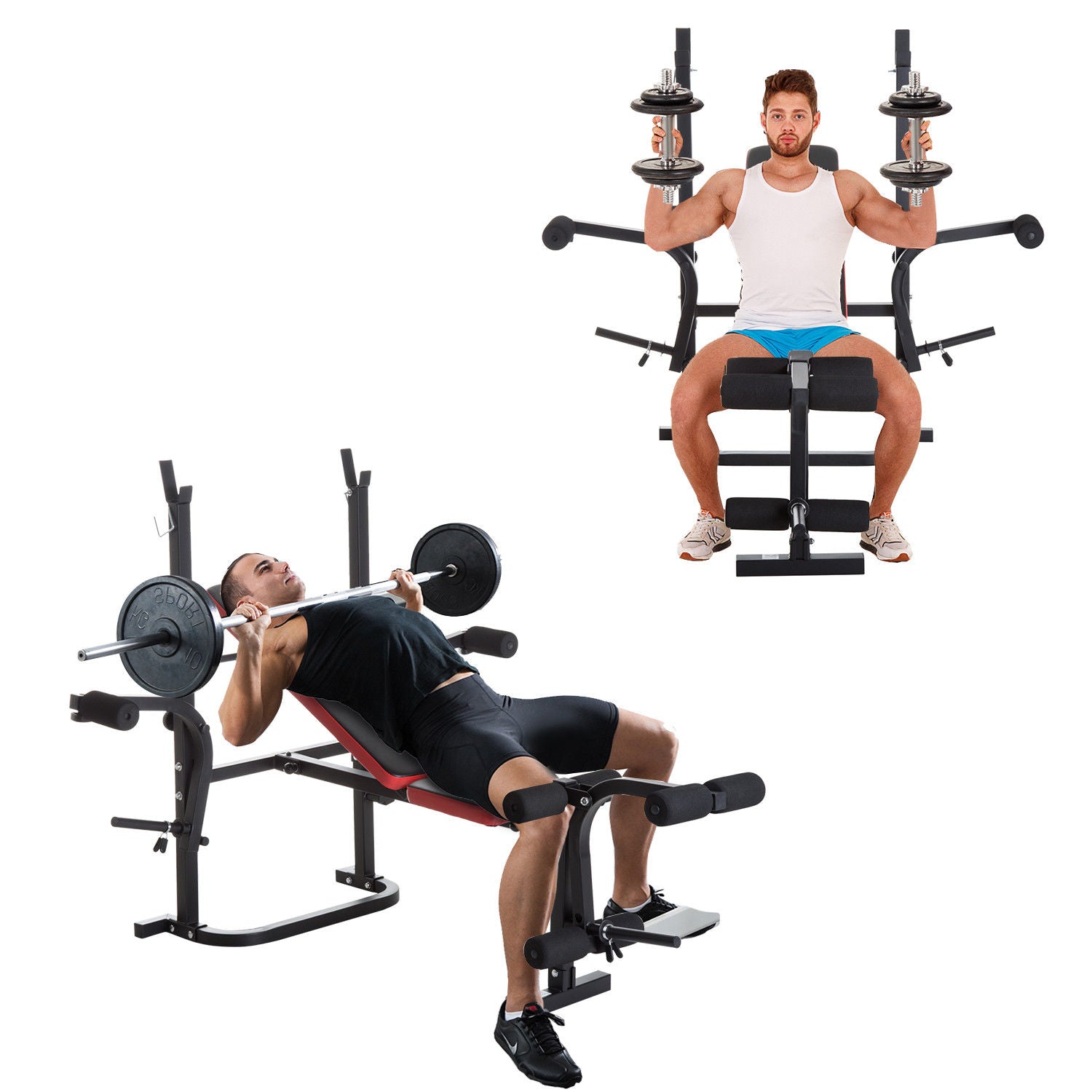 Soozier Multi-Function Adjustable Weight Training Bench Gym Fitness