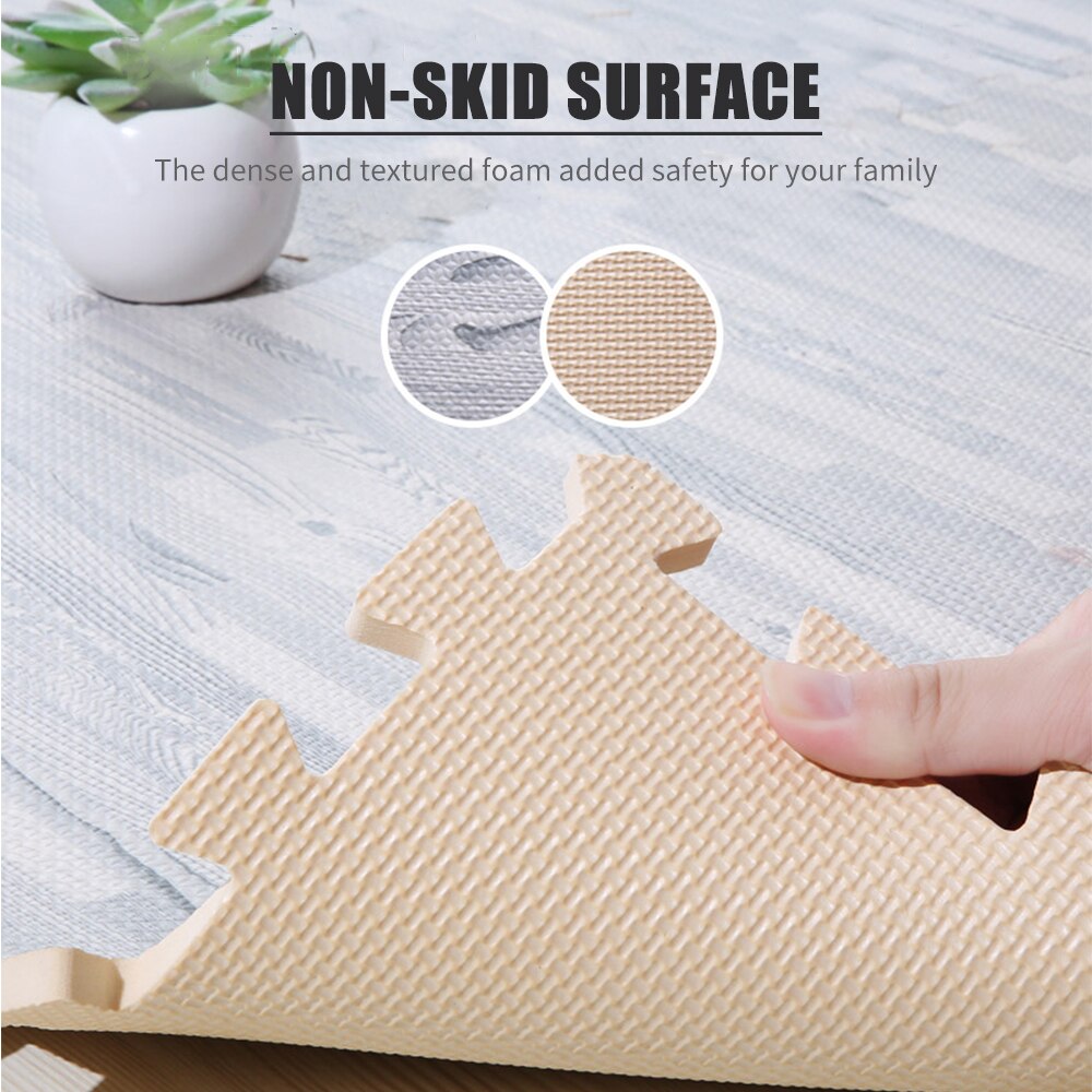 4 Pcs Puzzle Exercise Mat Foam Floor Mats Printed