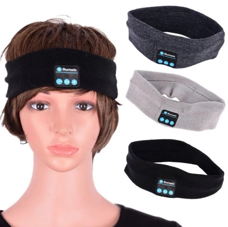 Bluetooth Music Headband Knits Sleeping Headwear Headphone Speaker Headset