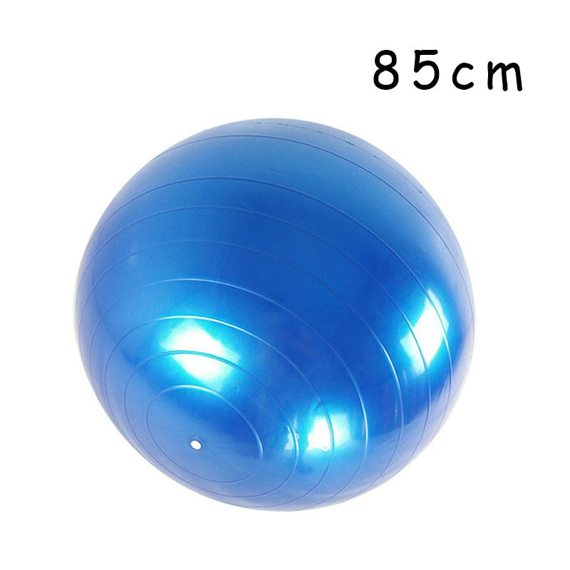 PVC Glossy Fitness Balls Yoga Ball Thickened Explosion-proof Exercise Home Gym Pilates Equipment Balance Ball 45cm/55cm/65cm/75cm/85cm