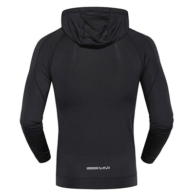 Hooded Long Sleeve Quick-dry Men Close-fitting Hoodie