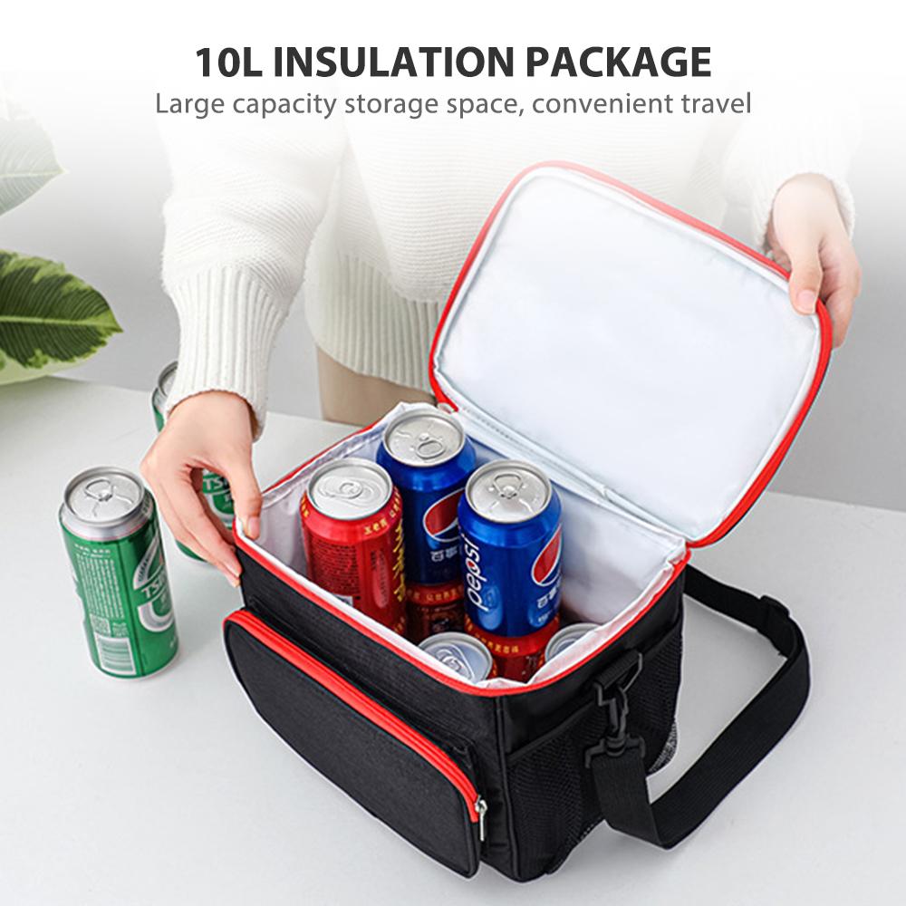 Ladies/Men 10L Thermal Insulated Lunch Box Soft Refrigerated Tote Bag