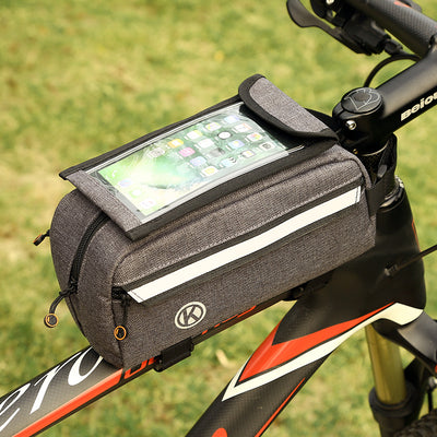 Sports Outdoor Riding Equipment Mobile Phone Navigation Touch Screen Bag Mountain Bike Front Beam Waterproof Bag