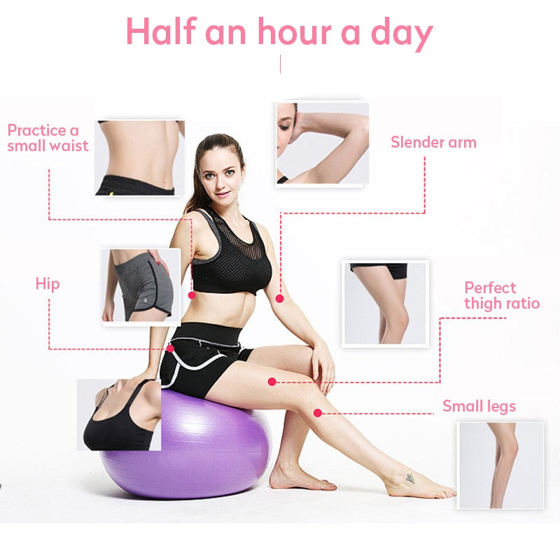 PVC Glossy Fitness Balls Yoga Ball Thickened Explosion-proof Exercise Home Gym Pilates Equipment Balance Ball 45cm/55cm/65cm/75cm/85cm