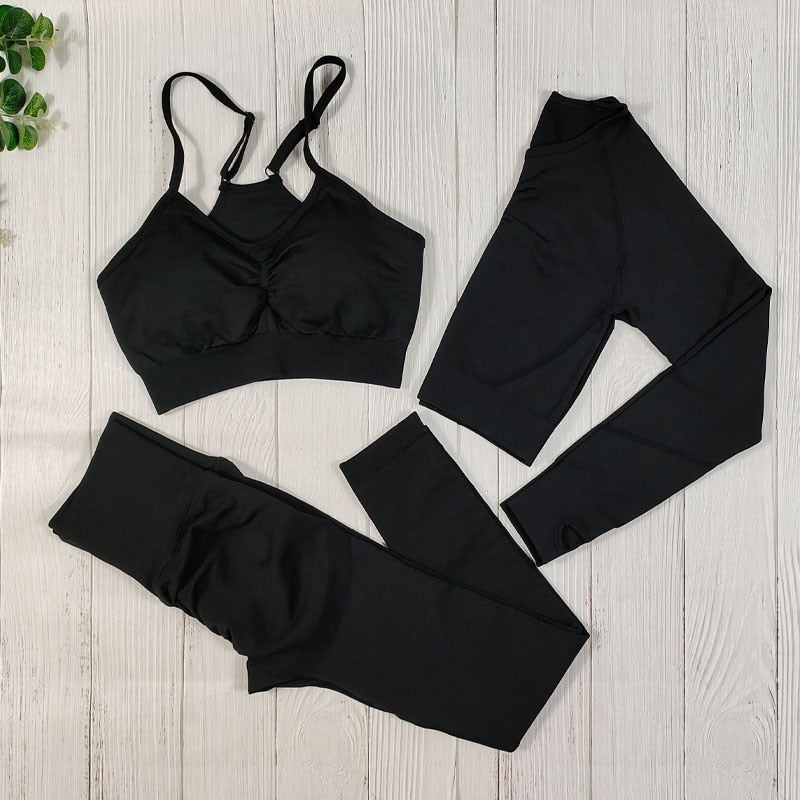 Yoga Clothing Set Sports Suit Women Sportswear Sports Outfit Fitness Set Athletic Wear Gym Seamless Workout Clothes For Women