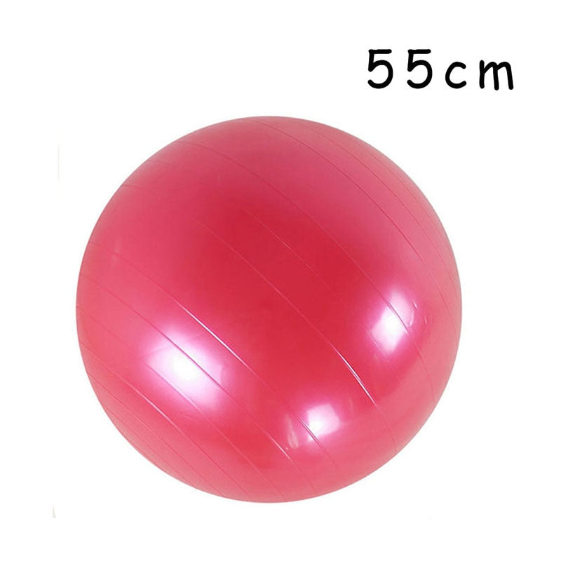 PVC Glossy Fitness Balls Yoga Ball Thickened Explosion-proof Exercise Home Gym Pilates Equipment Balance Ball 45cm/55cm/65cm/75cm/85cm