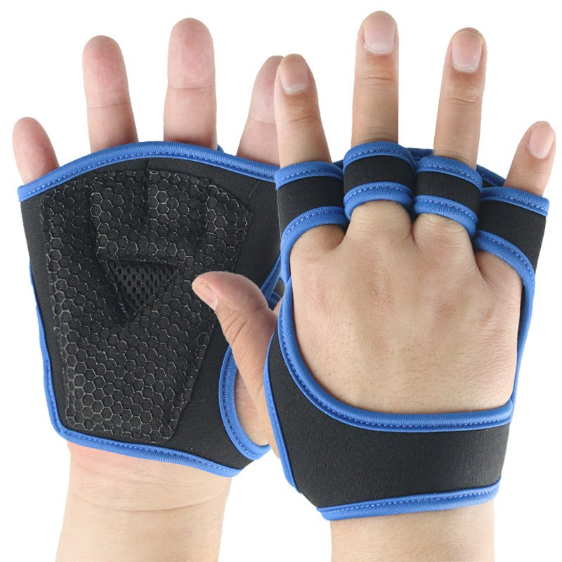 Fitness Half Finger Pull Up Grip Strength with Dumbbell Male Sports Equipment Wrist Protector Gloves Female Hard Pull Barbell Protector Gloves