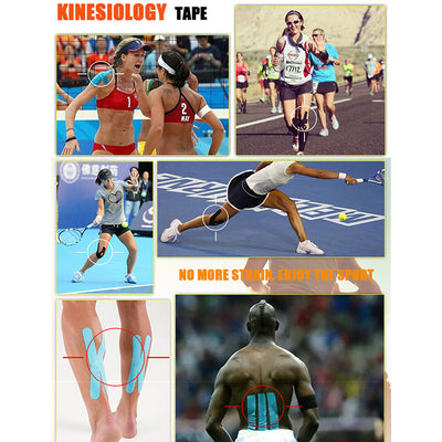 2Size Kinesiology Tape Athletic Tape Sport Recovery Tape Strapping Gym Fitness Tennis Running Knee Muscle Protector Scissor