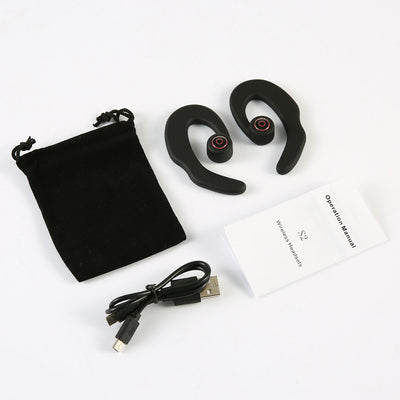 S2 Bluetooth Headphone Wireless Headset Bone Conduction Hook Earphone Sports earpiece With Mic for phone Music