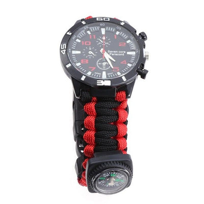 1PC Watch Compass Umbrella String Weave Flint Living Multifunctional Equipment Bracelet for Sports Outdoor