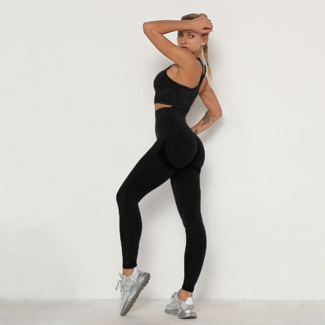 Yoga Clothing Set Sports Suit Women Sportswear Sports Outfit Fitness Set Athletic Wear Gym Seamless Workout Clothes For Women