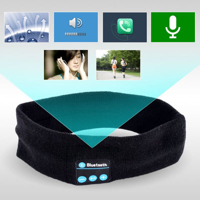 Bluetooth Music Headband Knits Sleeping Headwear Headphone Speaker Headset