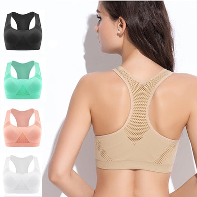 Professional Absorb Sweat Top Athletic Running Sports Bra , Gym Fitness Women Seamless Padded Vest Tanks