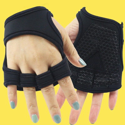 Fitness Half Finger Pull Up Grip Strength with Dumbbell Male Sports Equipment Wrist Protector Gloves Female Hard Pull Barbell Protector Gloves