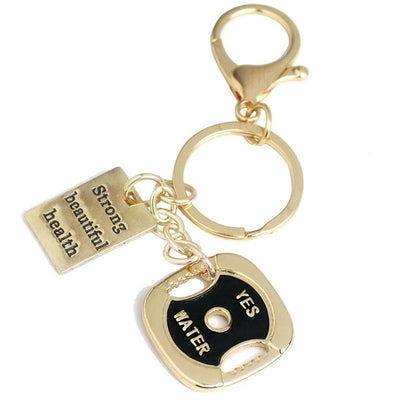 GYM Large Dumbbell Stainless Steel Keychain Sports Fitness Personalized Key Chains for Men Jewelry Gift Customize Wholesale