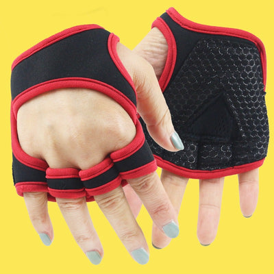 Fitness Half Finger Pull Up Grip Strength with Dumbbell Male Sports Equipment Wrist Protector Gloves Female Hard Pull Barbell Protector Gloves