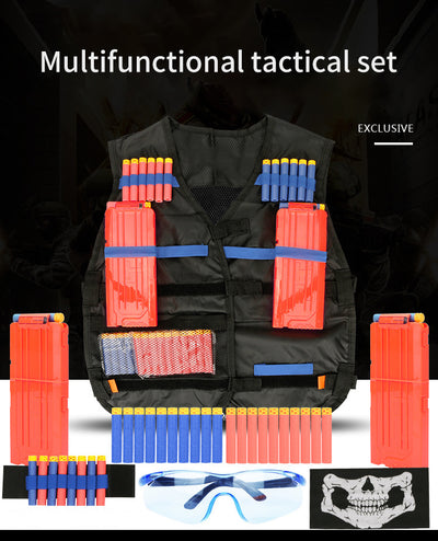 Toy Suit for Nerf Gun Tactical Equipment Bullet Magazine Gif