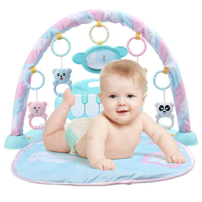 Developing Mat For Newborns Kids Playmat Baby Gym Toys Educational Musical Rugs With Keyboard Frame Hanging Rattles Mirror