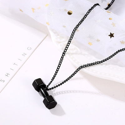 Arrival Dumbbell Pendant Fitness Necklace For Women Men Bodybuilding Gym Barbell Necklaces Fitness Jewelry Gifts