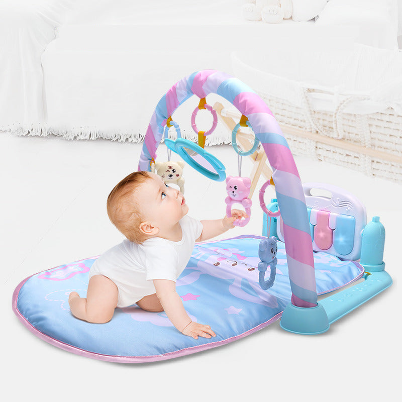 Developing Mat For Newborns Kids Playmat Baby Gym Toys Educational Musical Rugs With Keyboard Frame Hanging Rattles Mirror