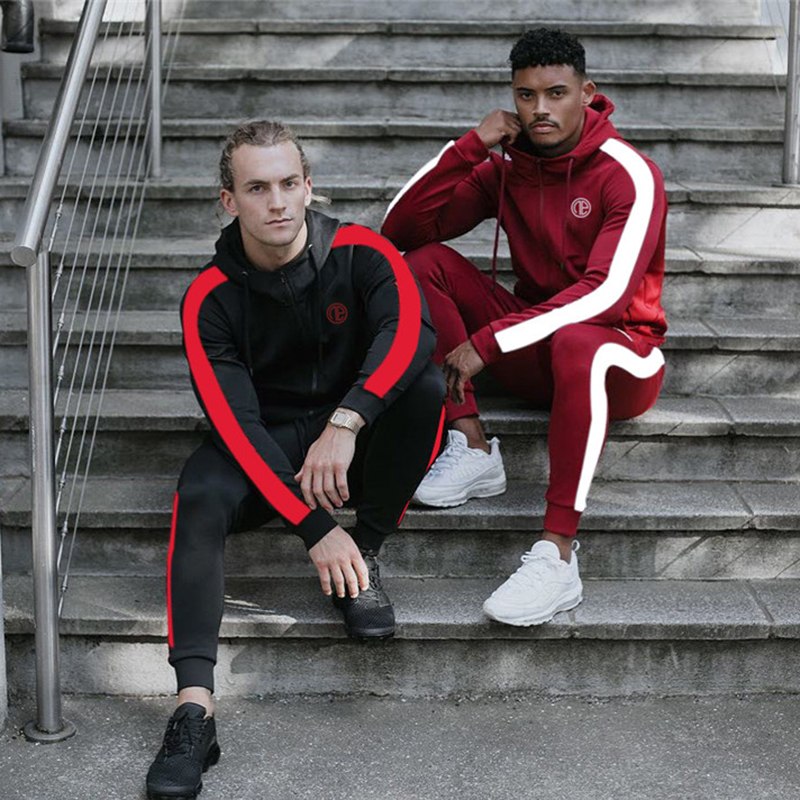 Sport Man Tracksuit Running Gym Men Set Sport Clothing Set Joggers Fitness Bodybuilding Sports Suits Mens Hoodie+Pants Suit Men