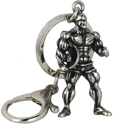 GYM Large Dumbbell Stainless Steel Keychain Sports Fitness Personalized Key Chains for Men Jewelry Gift Customize Wholesale