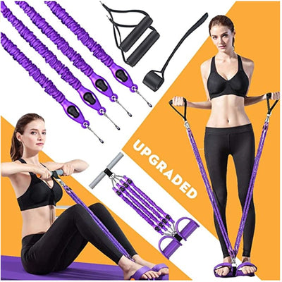 Multifunction Fitness Pedal Exerciser Sit-up Exercise Band Elastic Pull Rope Equipment Tummy Bodybuilding Tension Rope Antibreak