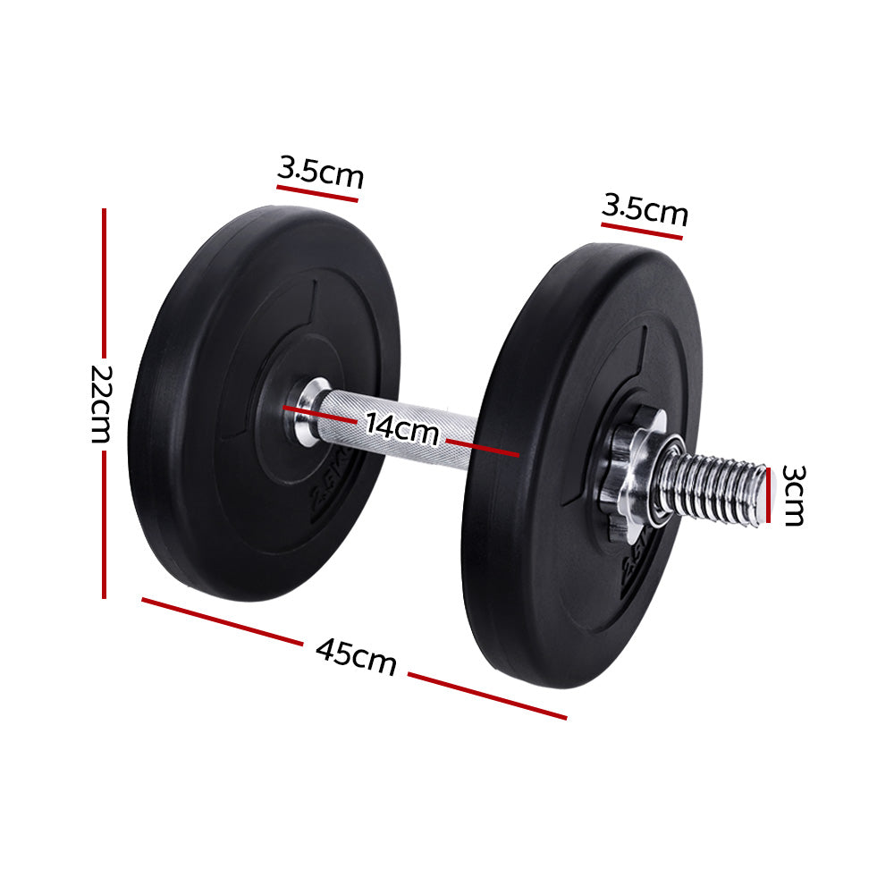 15KG Dumbbells Dumbbell Set Weight Training Plates Home Gym Fitness