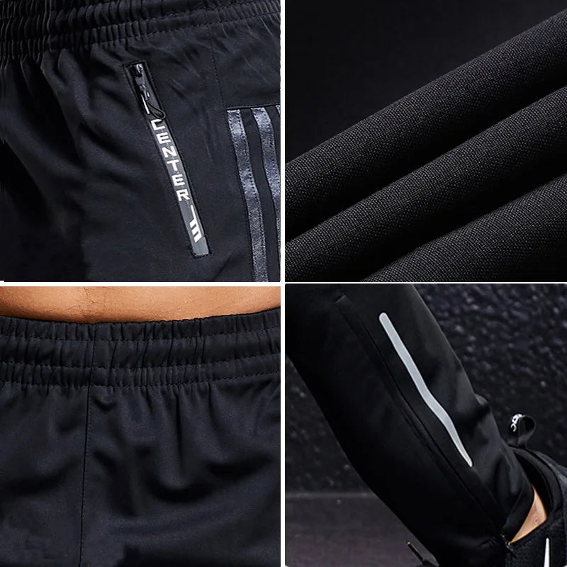 New Sport Pants Men Running Pants With Zipper Pockets Training and Joggings Men Pants Soccer Pants Fitness Pants For Men