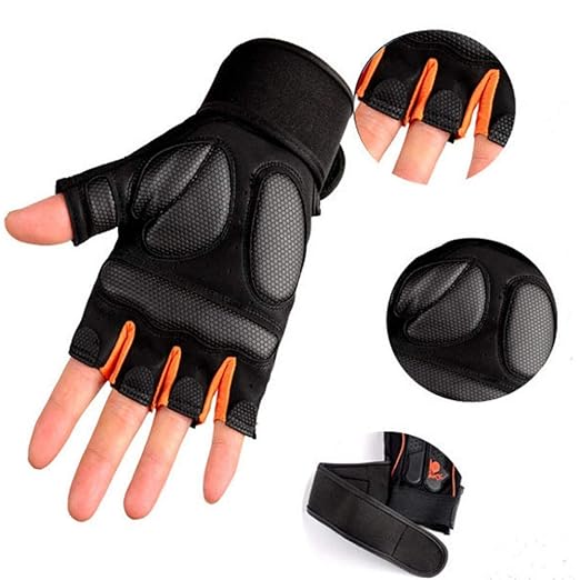 Fitness Mens Gym Gloves with 12 inch