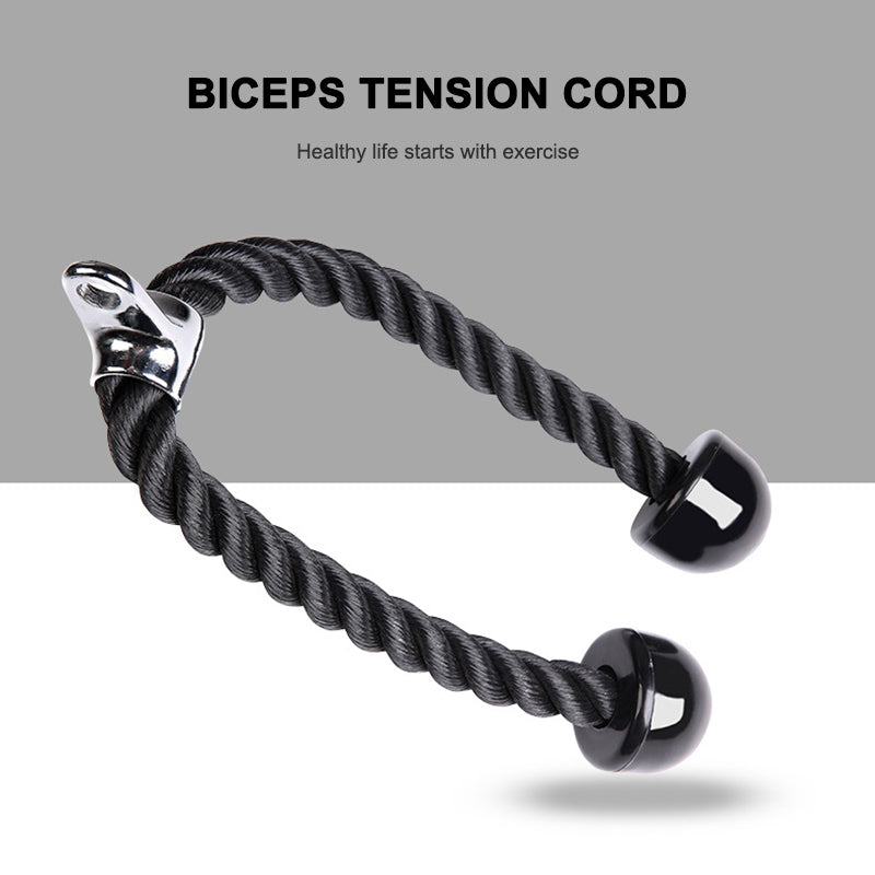 Double head  Fitness Pull Rope Biceps Cord Cable