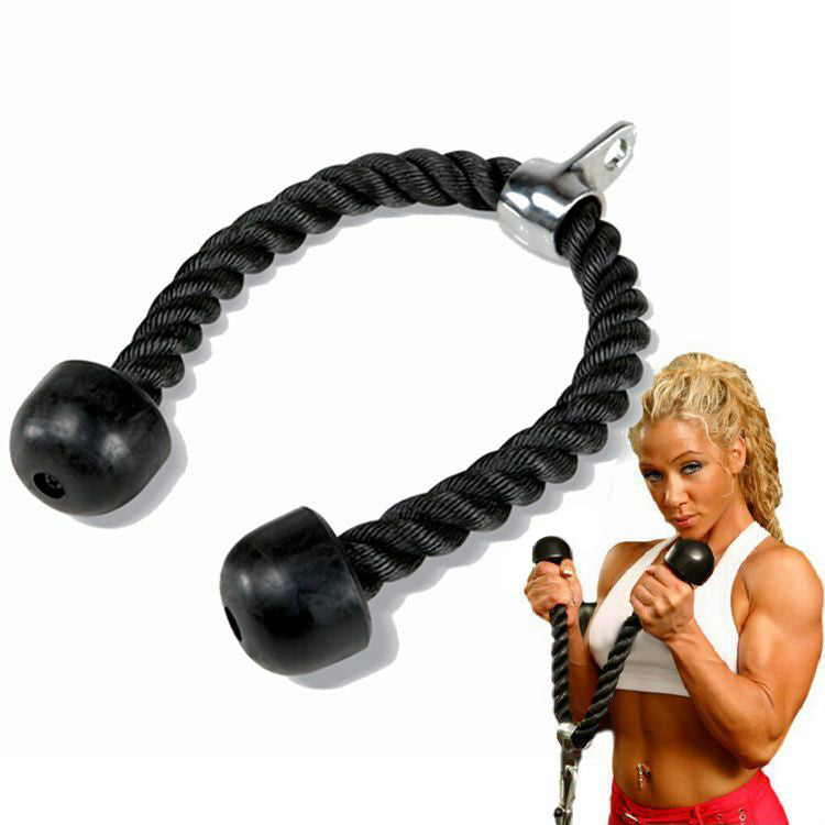 Double head  Fitness Pull Rope Biceps Cord Cable