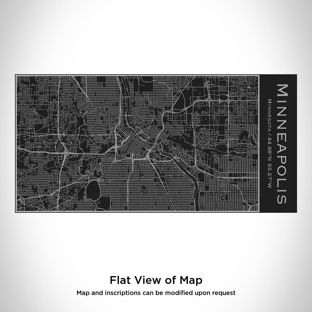 Minneapolis - Minnesota Map Insulated Bottle in Matte Black